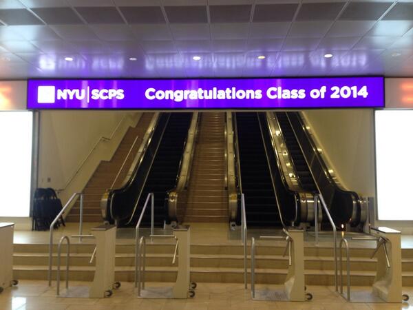 NYUSPS's tweet photo. Getting ready to welcome the #scpsclassof2014 at the #TheaterMSG! http://t.co/y1coMU06yY