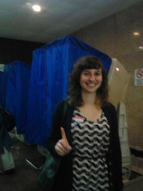 Thx Liz M for being a #POWERful voter - &amp; for her profound leadership at <a href="/koltzedek/">Kol Tzedek Synagogue</a> synagogue! #YesOnONE #WorthMore