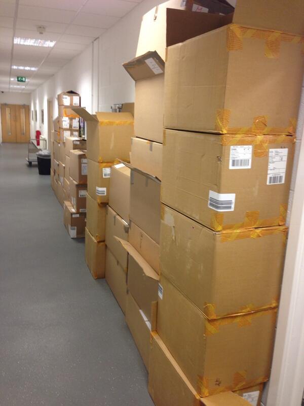 Jrnfleming's tweet image. If anybody needs some boxes for moving house or whatever do us a favour please #recycling #notevenhalf