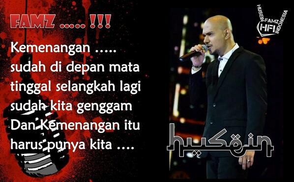 HuseinFamzz's tweet photo. HFI dukung penuh 100 % @HuseinIDOL8 menjadi juara @IndonesianIdol http://t.co/gnZQoyUZPO