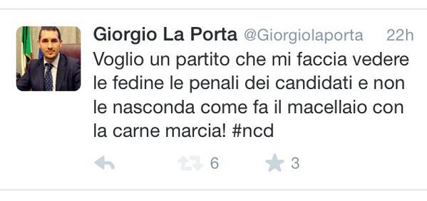 Questo messaggio l'ho scritto ieri e lo ribadisco con ancora più forza:voglio le fedine penali di eletti e candidati!