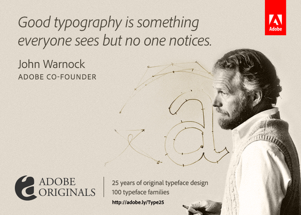 creativecloud's tweet image. Adobe Originals is 25. We're celebrating with a blog series and Source Serif a free typeface. adobe.ly/Type25
