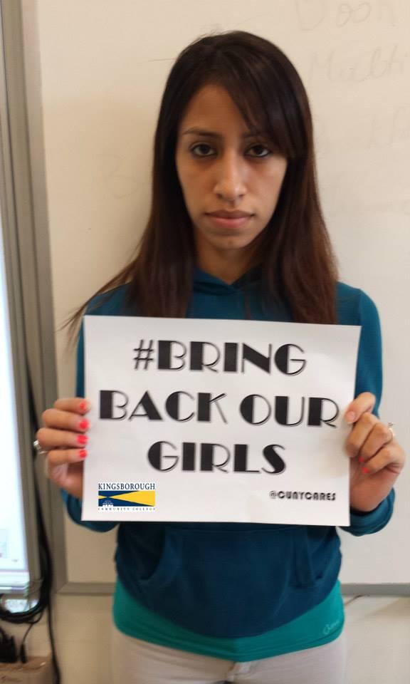 PhyllisProctor's tweet photo. @cunycares #BringBackOurGirls http://t.co/9BdoaJxW1i