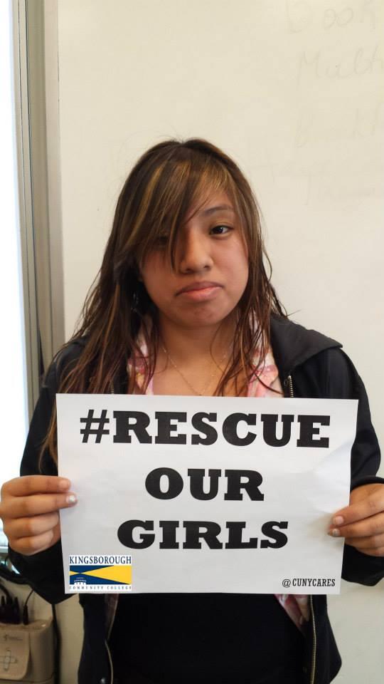 PhyllisProctor's tweet photo. @cunycares #BringBackOurGirls http://t.co/eKMeYGO39y