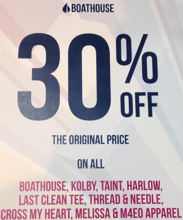 boathouseHSC's tweet photo. Thought our deals couldn't get better? @shopHSC @boathousestores http://t.co/SAgbaUX27L