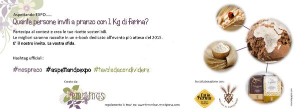 molinopn's tweet photo. Quante cose con 1kg di farina?Dillo con 1 ricetta e diventa il protagonista dell'ebook x Expo http://t.co/tRLqzIFeS3 http://t.co/f6orENQ2dg