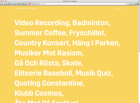lettersfromswe's tweet photo. Lovely little campaign site using Trim.

http://t.co/xaTQGrnwa3 http://t.co/TOVO4cwYfN