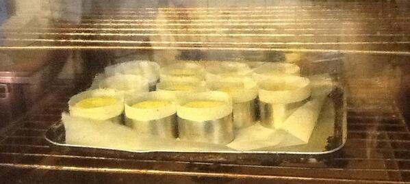 grantchesterpub's tweet photo. And the #pistachio #cakes are in the oven! http://t.co/vrMpaG9VWm