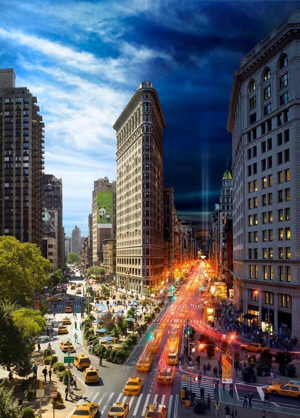 _Paisajes_'s tweet photo. Día &amp; Noche en Nueva York en 1 foto http://t.co/AgmhNUjz6w