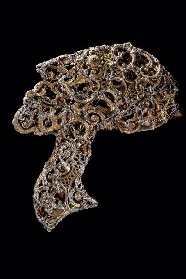 #Selfportrait  (2009) 50x58 - made with #brass #bronze #copper #tin #metal #art #metalart #metalsculptures #sculpture