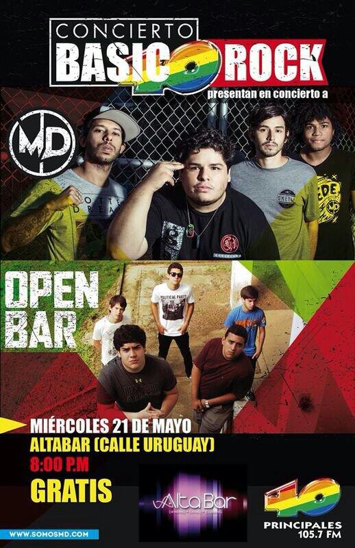 CHOKY1403's tweet photo. Mañana en ALTA BAR el básico40 con MD y OPEN BAR totalmente gratis @LaHoraPunkRock @los40Panama @MDbanda @OpenBar507 http://t.co/LvtBMM0TJE