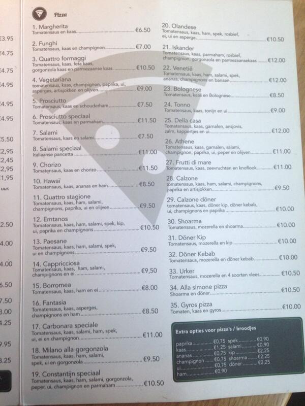 Bestel een heerlijke pizza en niet vergeten we bezorgen ook !!🎉🎉