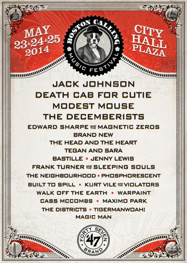 47's tweet photo. WIN VIP @Boston_Calling tickets. RT or Mention @47Brand &amp; #47BC. Details: http://t.co/j0UD1tBo89 #BostonCalling http://t.co/onFjBfzK8N