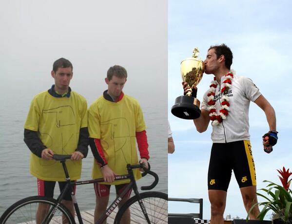 BlackKeyCycling's tweet photo. #transformationtuesday: from rookie bitches to race champs #RushBKB #yellowtees http://t.co/C4eYg1L7Iz