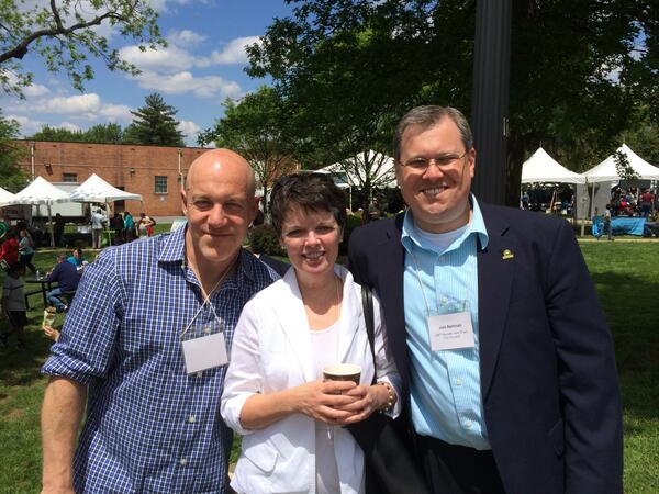 judashman's tweet photo. A pure @GburgBookFest moment: Yours truly w/the awesome @MarkLeibovich and the incredible Alice McDermott. #GBF14 http://t.co/kBIYtKdMFx