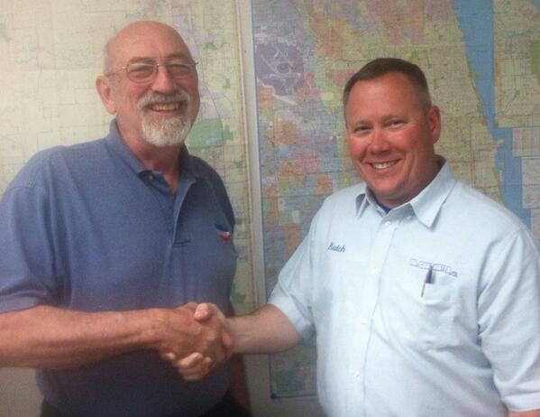 AmericanWater1's tweet photo. We have joined the Mr. Goodwater family! Russ and Butch make a great team- congrats guys! #rockford #belvidere #water http://t.co/nzKRr4xZyW