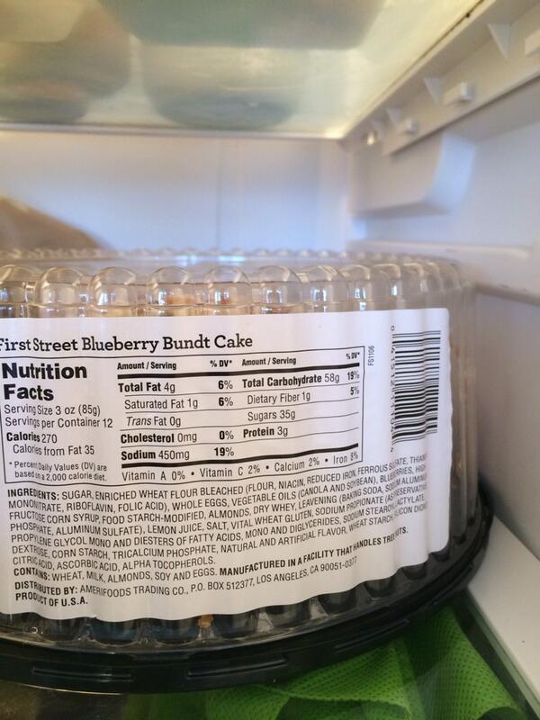 KatePurnell's tweet image. Blueberry Bundt Cake ingredients at the office...where are the blueberries!? #FakeFoodAlert