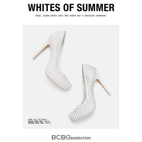 We are in LOVE with these WHITE HOT pumps from BCBGeneration! Are you? Available at our 3 Dillard's Locations