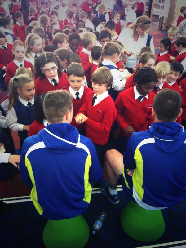 Char_Anneveld's tweet photo. Boys are getting swamped by kids for their signature #NSS14 http://t.co/MNXlrwtuEP
