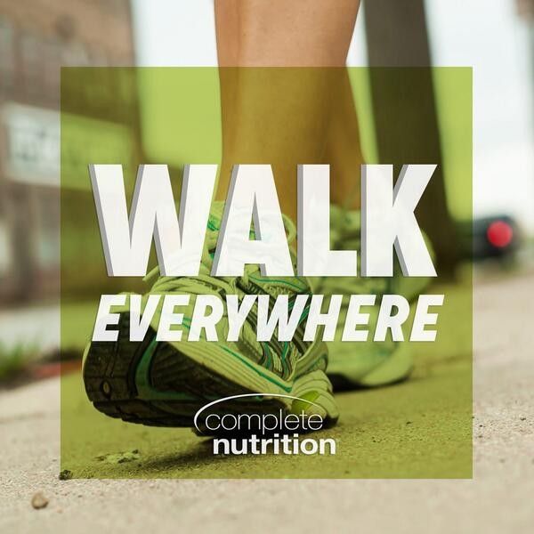 Lace up your shoes and walk there: it saves money, burns calories, and makes you happy! #CompleteNutrition
