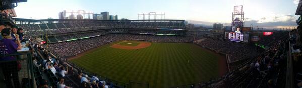MacyKimminau's tweet photo. Cheers from the rooftop bar at Coor's Field #rockies #wewantbuster http://t.co/dPwiUWEe7q