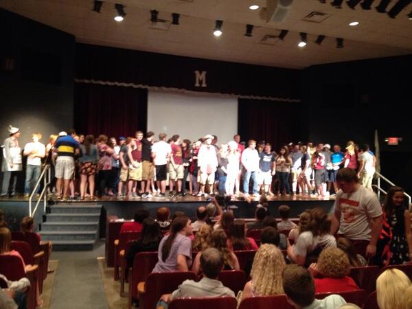 MCHSGustafson's tweet image. Great job on the senior play! Great moment to see the class on stage together at the end! #momenttoremember #proud