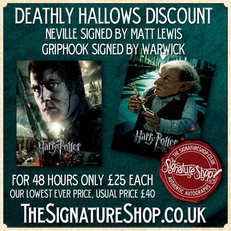 SignatureShop's tweet photo. 48hr #DeathlyHallows discount on signed Neville &amp; Griphook photos. Only £25 each. #HarryPotter http://t.co/7HSdUqvDtm
http://t.co/rZSB2SVxiU