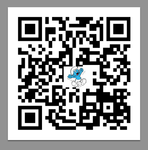 codeqrcode's tweet photo. Free your inner smurf! :) http://t.co/dAeHWPJiwb