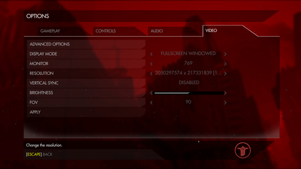 PixelCollider's tweet image. Is that a challenge, Wolfenstein resolution settings?