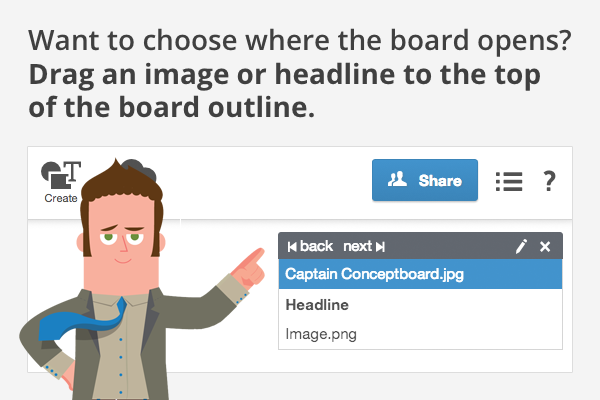 ConceptboardApp's tweet image. Did you know you can change where a #Conceptboard opens? #usefultips