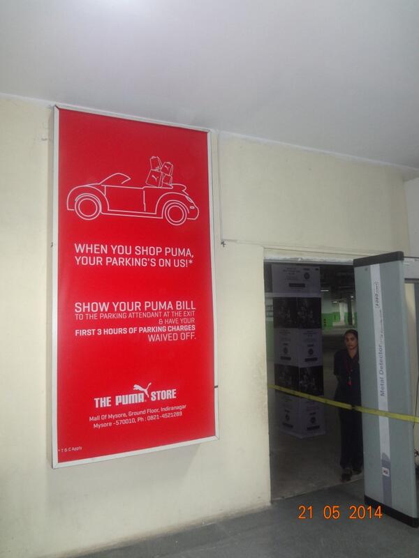 MallOfMysore's tweet photo. Shop @ Puma Store - Mall of Mysore and have first 3 hours of Parking Waived Off http://t.co/4vI9IeGQN6