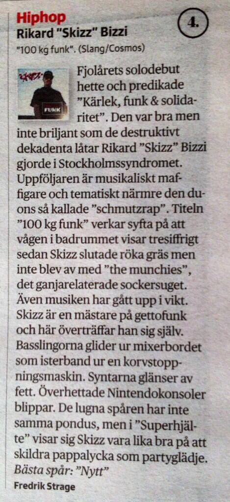 SlangMusik's tweet image. Fredrik Strage fattar sånt här. "100kg Funk" 4/5 i DN ---&amp;gt;