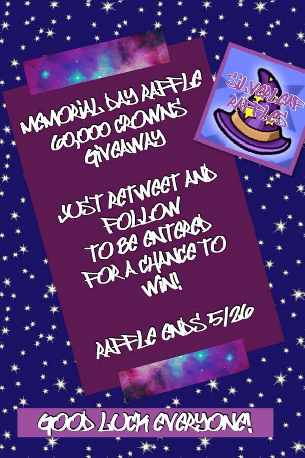 wizfangirl's tweet image. Raffle time!

Hoping to buy new areas or join some pvp tournies? Wanting a new mount or gear?

RT &amp;amp; follow to enter!