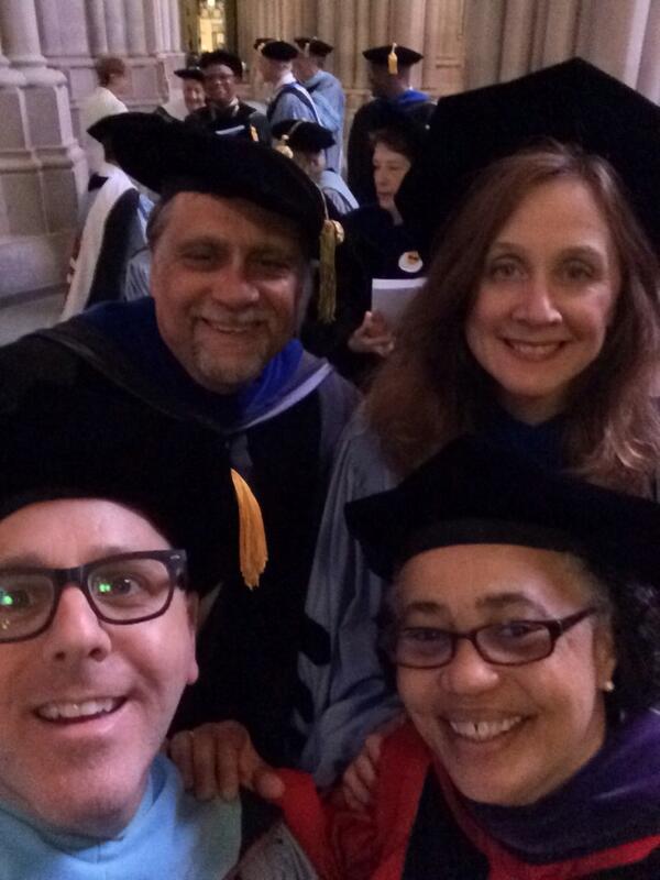 DocRockTC's tweet photo. Selfie fun@TeachersCollege with senior staff  #TCHappy http://t.co/risdtcWmep