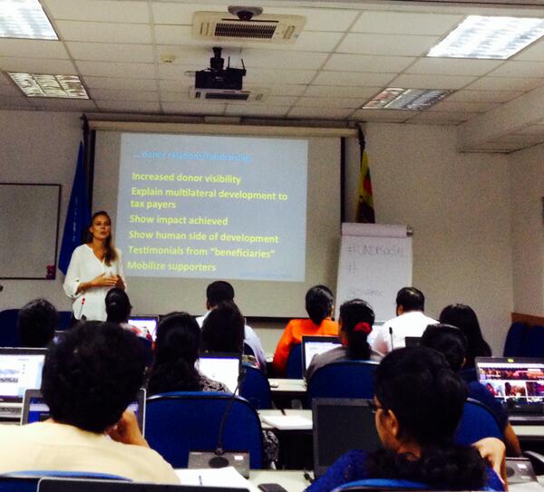 Social Media becomes an important/useful tool for creating publicity &amp; tracking development work. #UNDPSriLanka