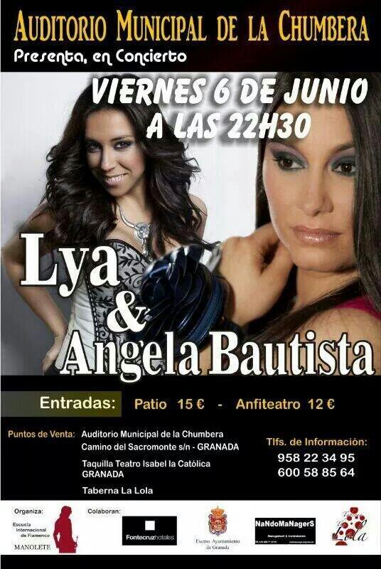 LolaRecordsES's tweet photo. Granada - 6 de junio: Concierto @lya_cordoba y Ángela Bautista.
+info en:https://t.co/GOXmtsxHQm @LyaFanClub http://t.co/0dsrF67IXn