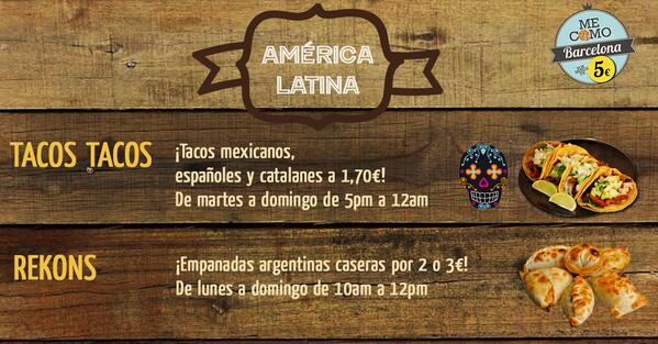mecomobcn's tweet photo. Estos son los #restaurantes del blog que ofrecen comida latinoamericana por #menosde5euros ! ¿Nos recomiendas otro? http://t.co/pR7iNU1Td0