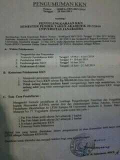 BEMFE_UJB's tweet photo. Bagi teman2 Mahasiswa UJB yg akn mengikuti KKN semester Pendek,ayo segera daftar KKN (Kuliah Kerja Nyata) di LP3M UJB http://t.co/WrUZLMqxgP