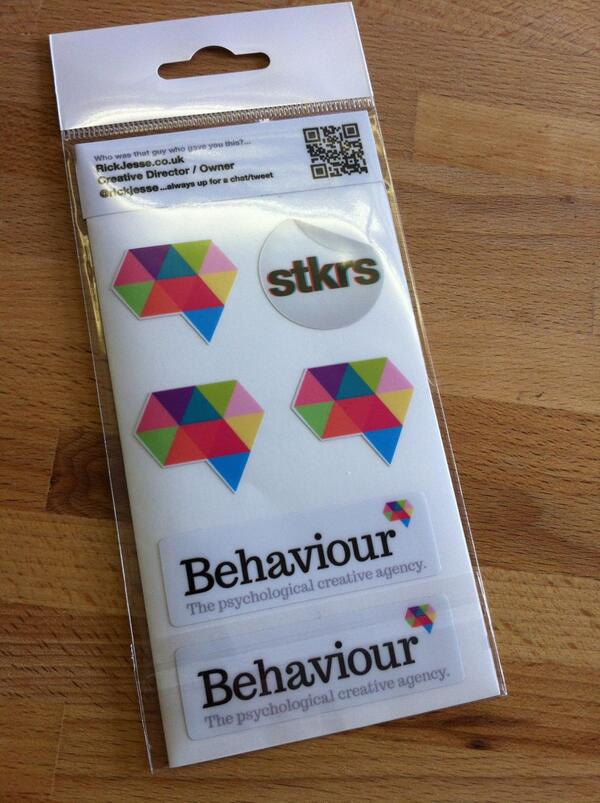 behaviourpsych's tweet photo. What a lovely surprise after a few days out of the studio to find some brill STKRS from @rickjesse – Thanks! http://t.co/xsNqwsLtu2
