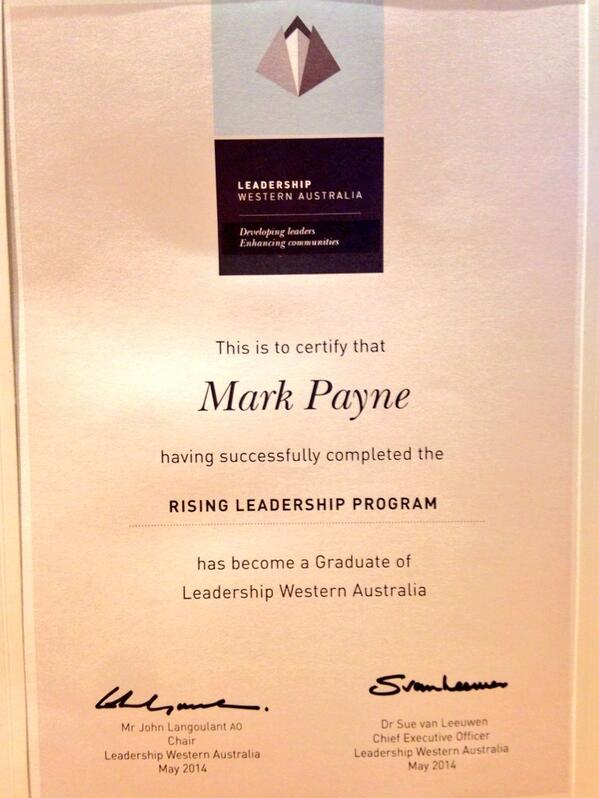 Six months well spent with other leaders across WA &amp; <a href="/Leadership_WA/">Leadership WA</a> I am a better leader for the experience