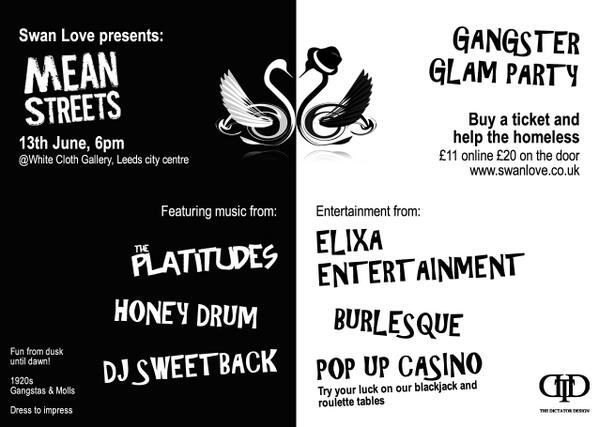 SwanLoveEvents's tweet photo. RT @ociamark @simonotstreets @SkillWillUK @MafiaYorkshire @theplatitudes @SnowballDigita1 @LeedsInspired #tickets http://t.co/wC65AWhrFR