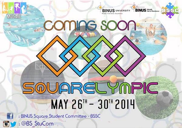 BinusSquare's tweet image. Yuk gabung dalam perlombaan Squarelympic 2014 #Olahraga #Binus