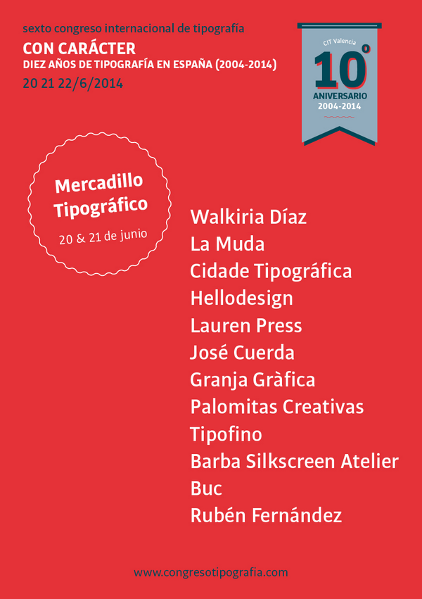 ADCV_com's tweet photo. Aquí tenéis a todos los participantes del Mercadillo del Congreso de Tipografía! #6CIT http://t.co/ib8qehPVTS http://t.co/2fjj9DdhKw