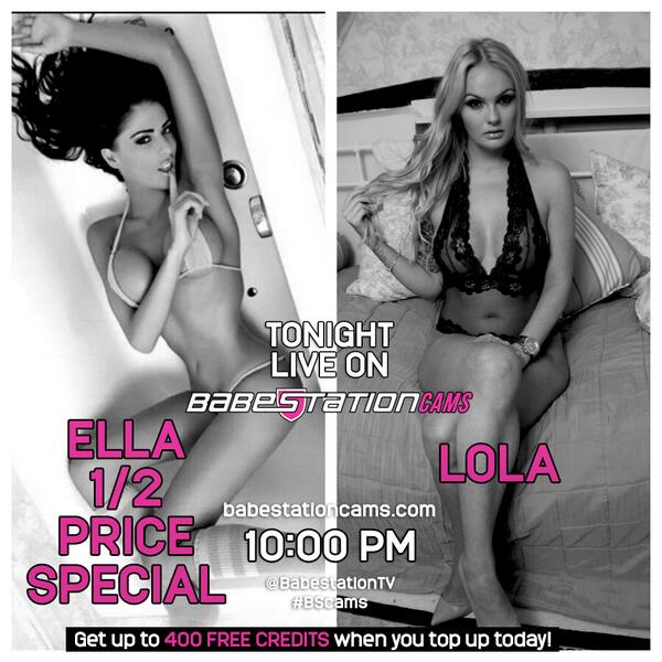 On #BScams 1/2 PRICE #SPECIAL featuring ELLA MAI! plus LOLA also action #TOPupURcreditsNOW http://t.co/5LlQxSn9nz http://t.co/VaKCpv5a1X