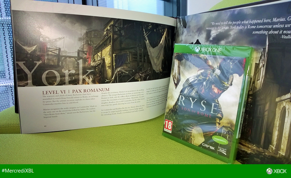 XboxFR's tweet image. #RT &amp;amp; #follow pour tenter de gagner 1 jeu #Ryse + 1 code season pass + 1 artbook collector  #MercrediXBL #XboxOne