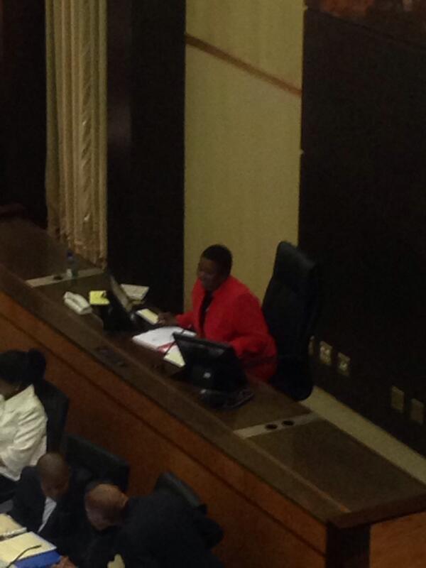 GautengANC's tweet photo. The honourable speaker of the #GPL @NMekgwe takes her official position and seat. #GPspeaker #GPpremier http://t.co/E6dS2Hjhq9