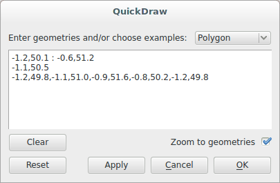 The Quick Draw dialog Quick Draw dialog