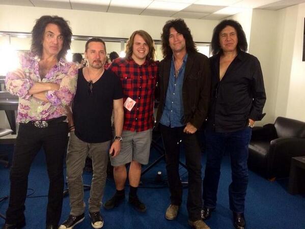 kiss's tweet photo. #KISS will rock @AmericanIdol season finale tonight with finalist @CalebPJohnson! The show airs at 8 p.m. on @FOXTV. http://t.co/qlh05kHKLc