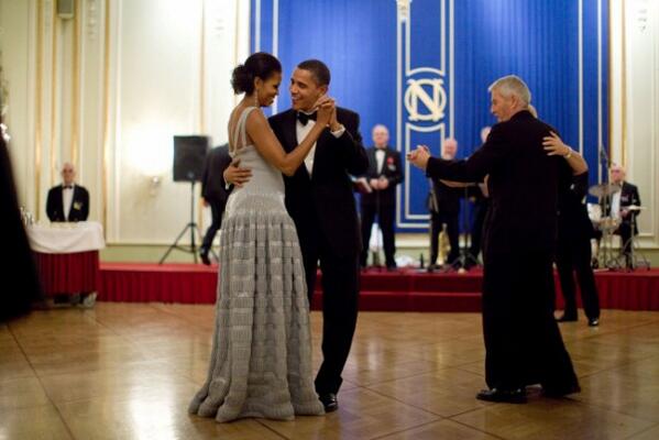 Bosco_Caesar's tweet photo. Barack and Michelle #Obama #dance at the Nobel Banquet! RT if you love #dancing with your partner! http://t.co/rXDNRXIE0b