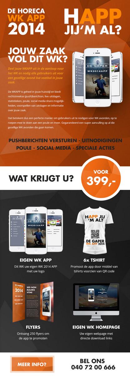 Bekijk onze geweldige WK 2014 App actie
